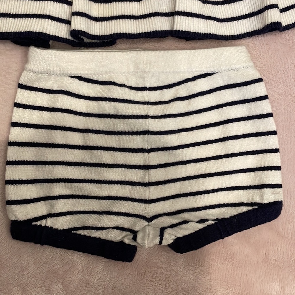Janie and Jack blue and white stipe set - Picture 3 of 4